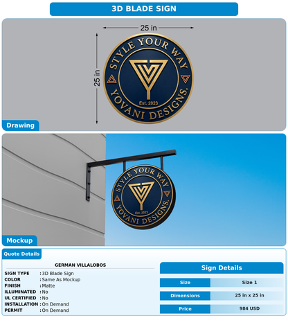 CUSTOM MOCKUP SIGN FOR German Villalobos