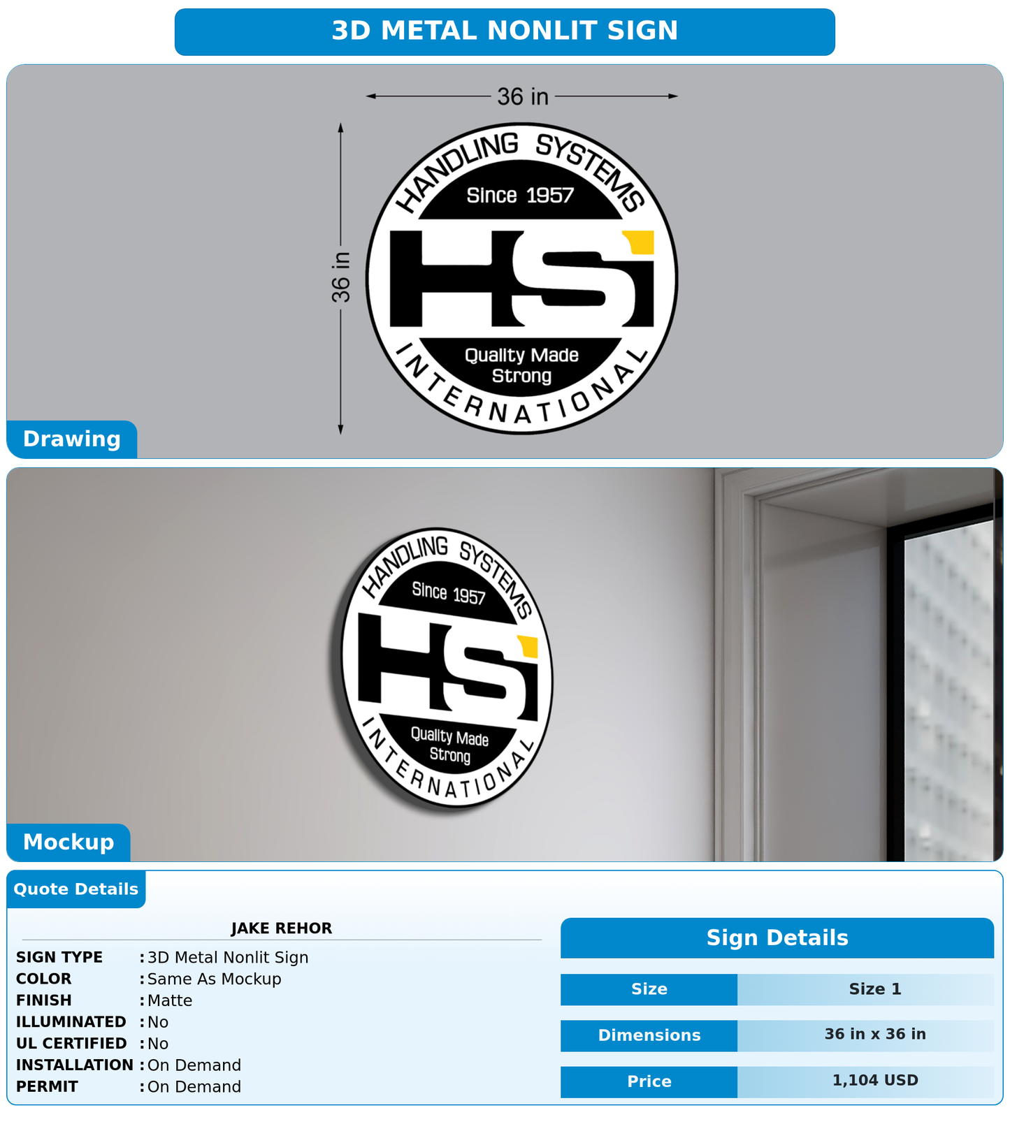 CUSTOM MOCKUP SIGN FOR Jake Rehor