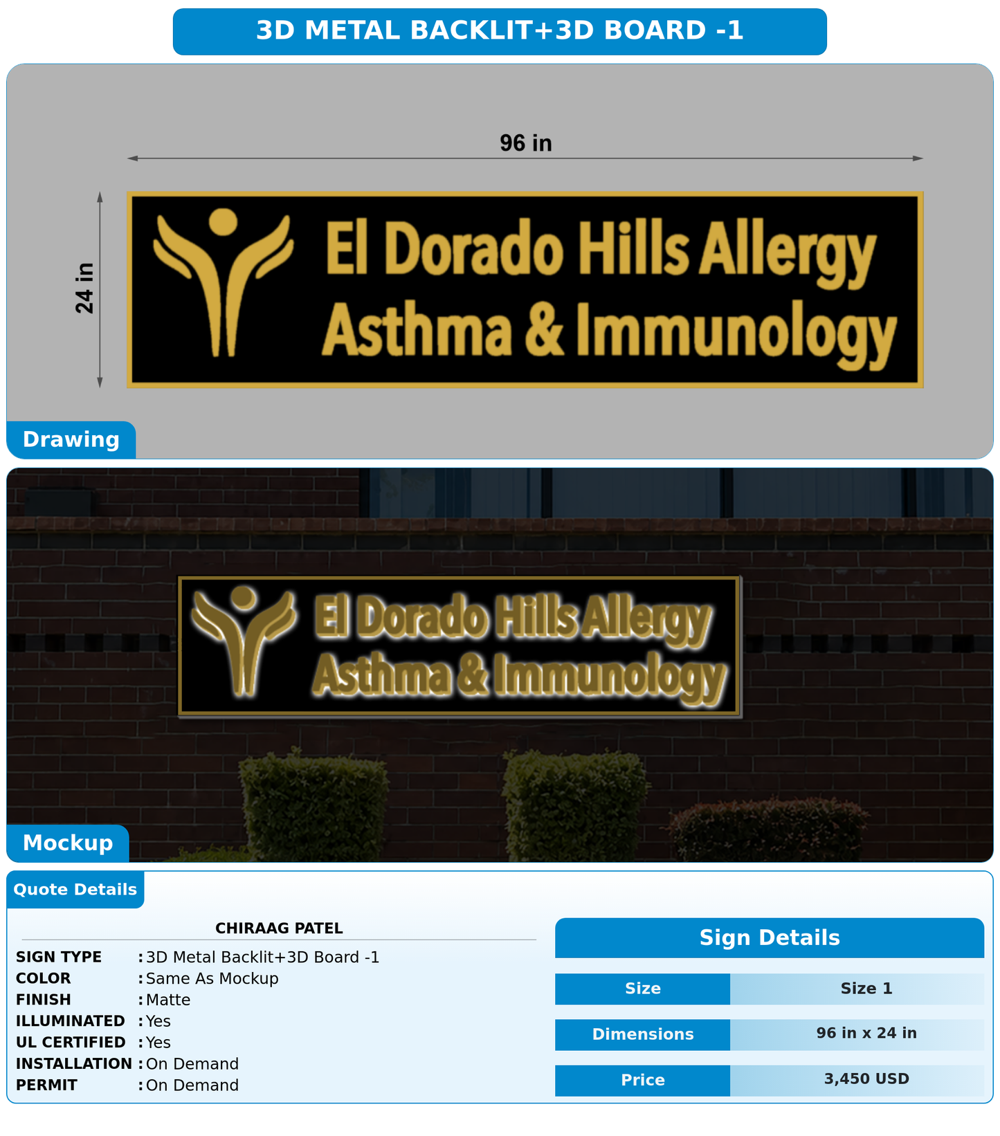 CUSTOM MOCKUP SIGN FOR Chiraag Patel