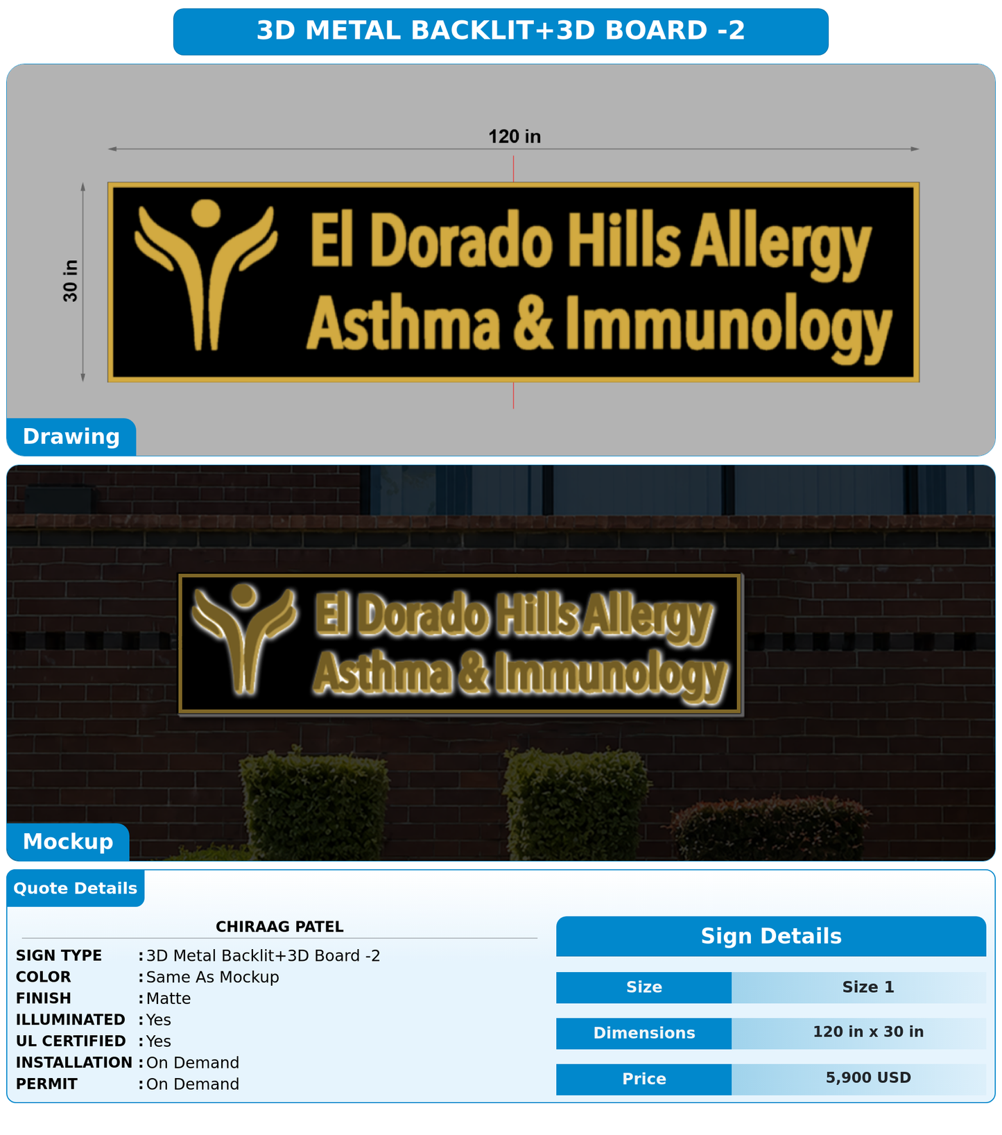 CUSTOM MOCKUP SIGN FOR Chiraag Patel
