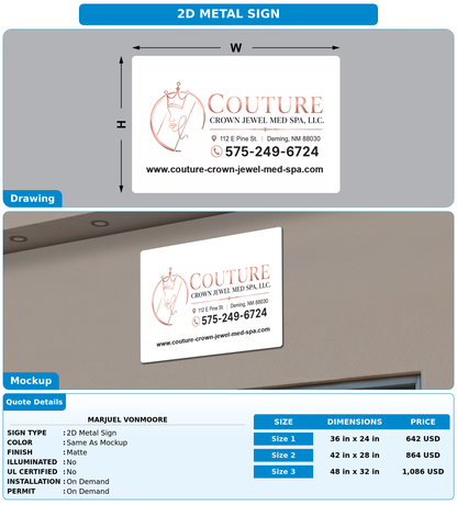 CUSTOM MOCKUP SIGN FOR marjuel vonmoore