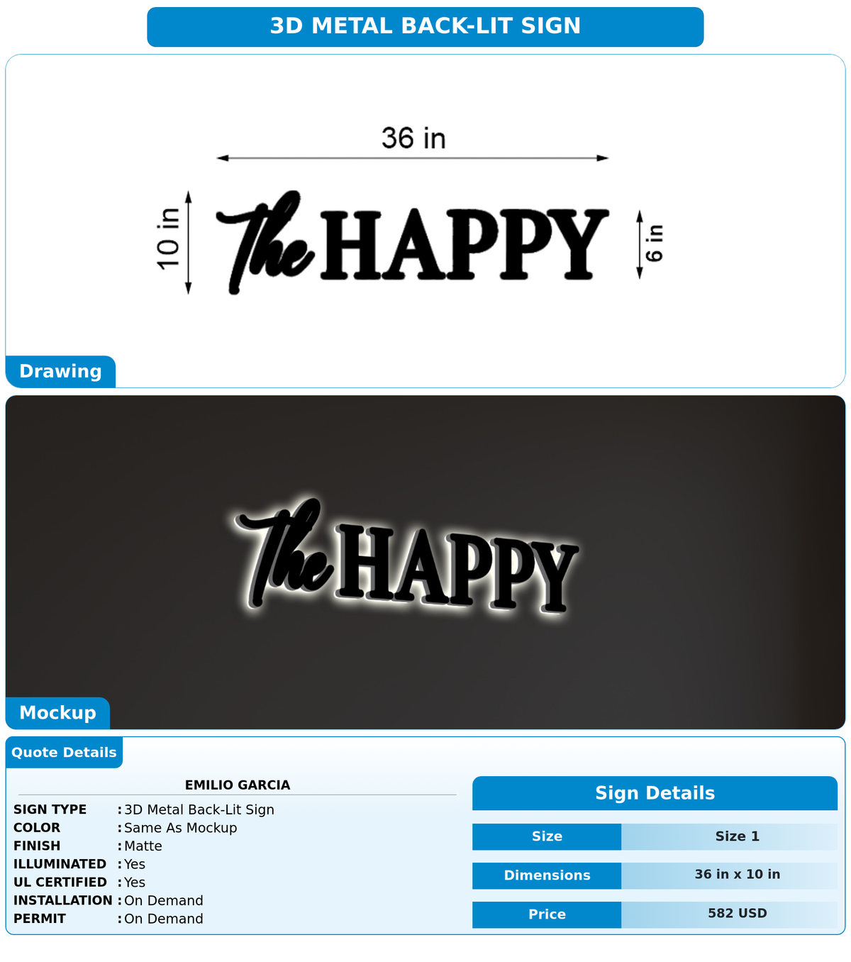 CUSTOM MOCKUP SIGN FOR Emilio Garcia