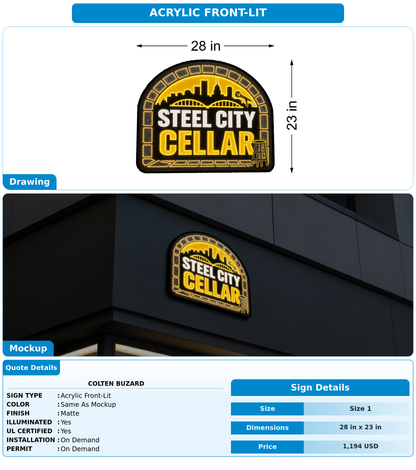 CUSTOM MOCKUP SIGN FOR Colten Buzard