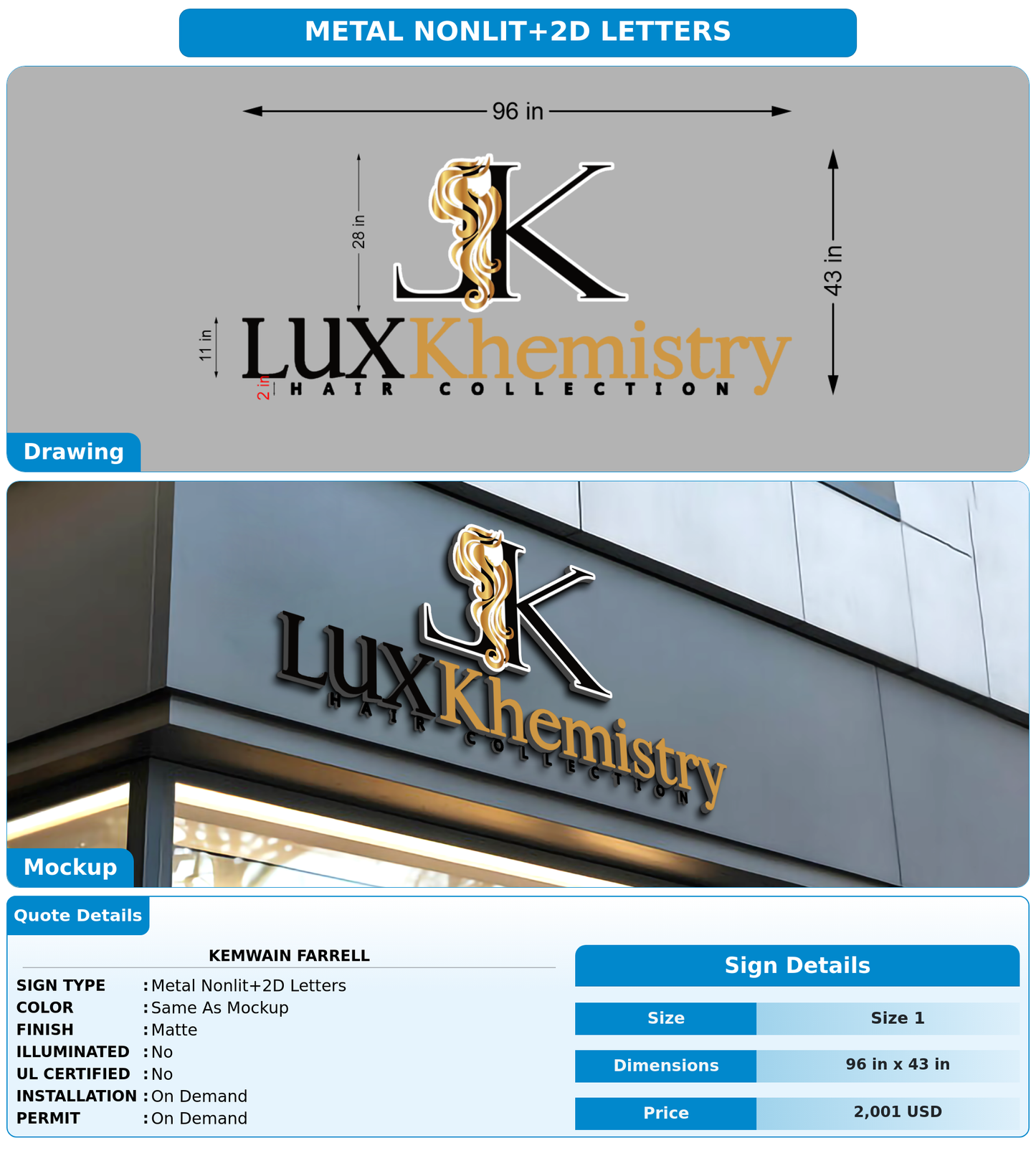 CUSTOM MOCKUP SIGN FOR Kemwain Farrell