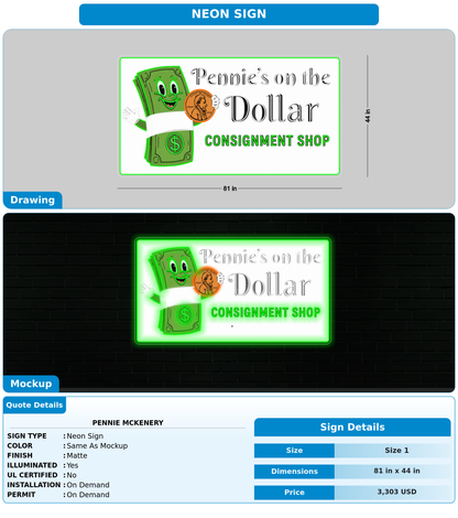 CUSTOM MOCKUP SIGN FOR Pennie McKenery