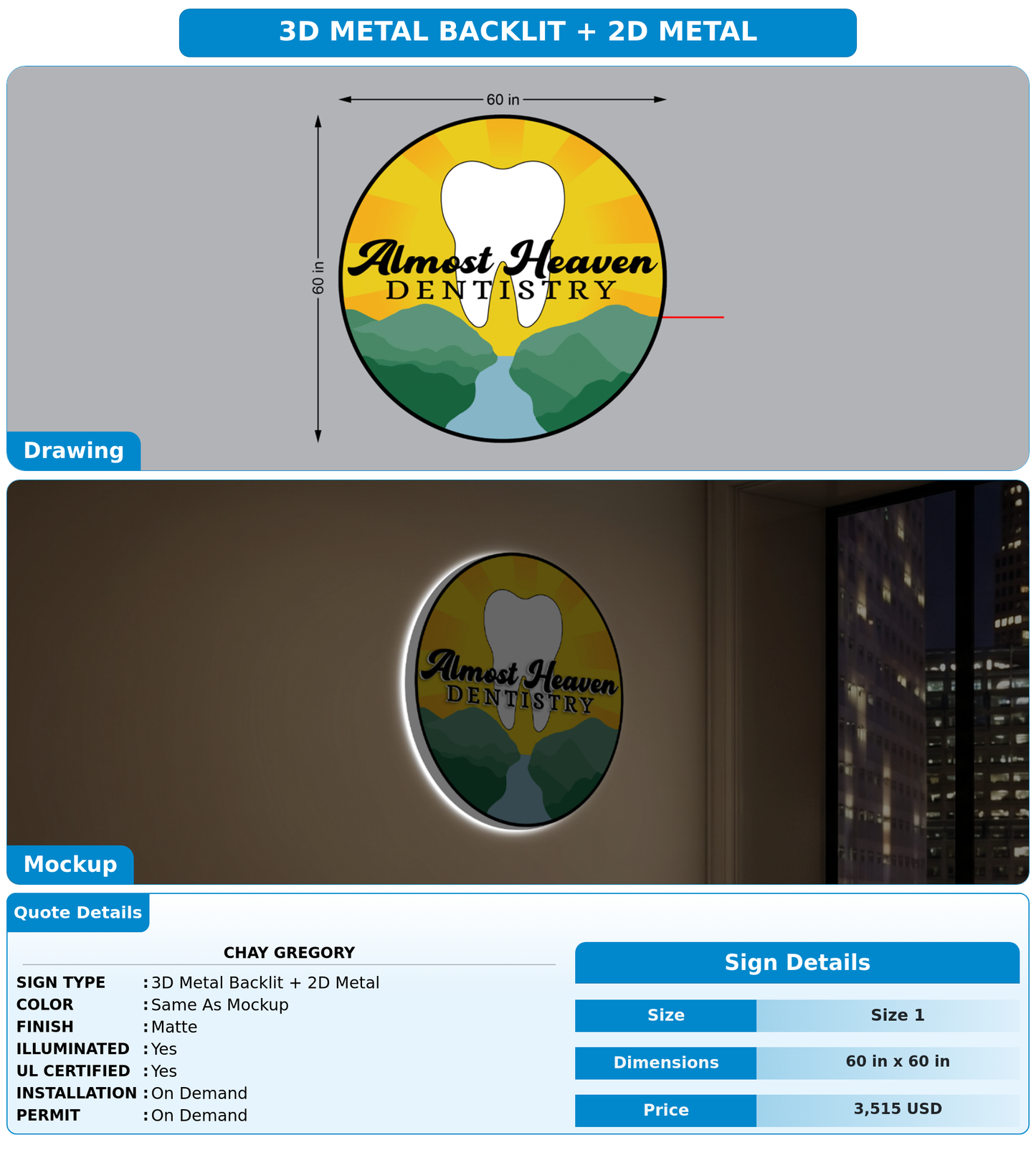 CUSTOM MOCKUP SIGN FOR Chay Gregory