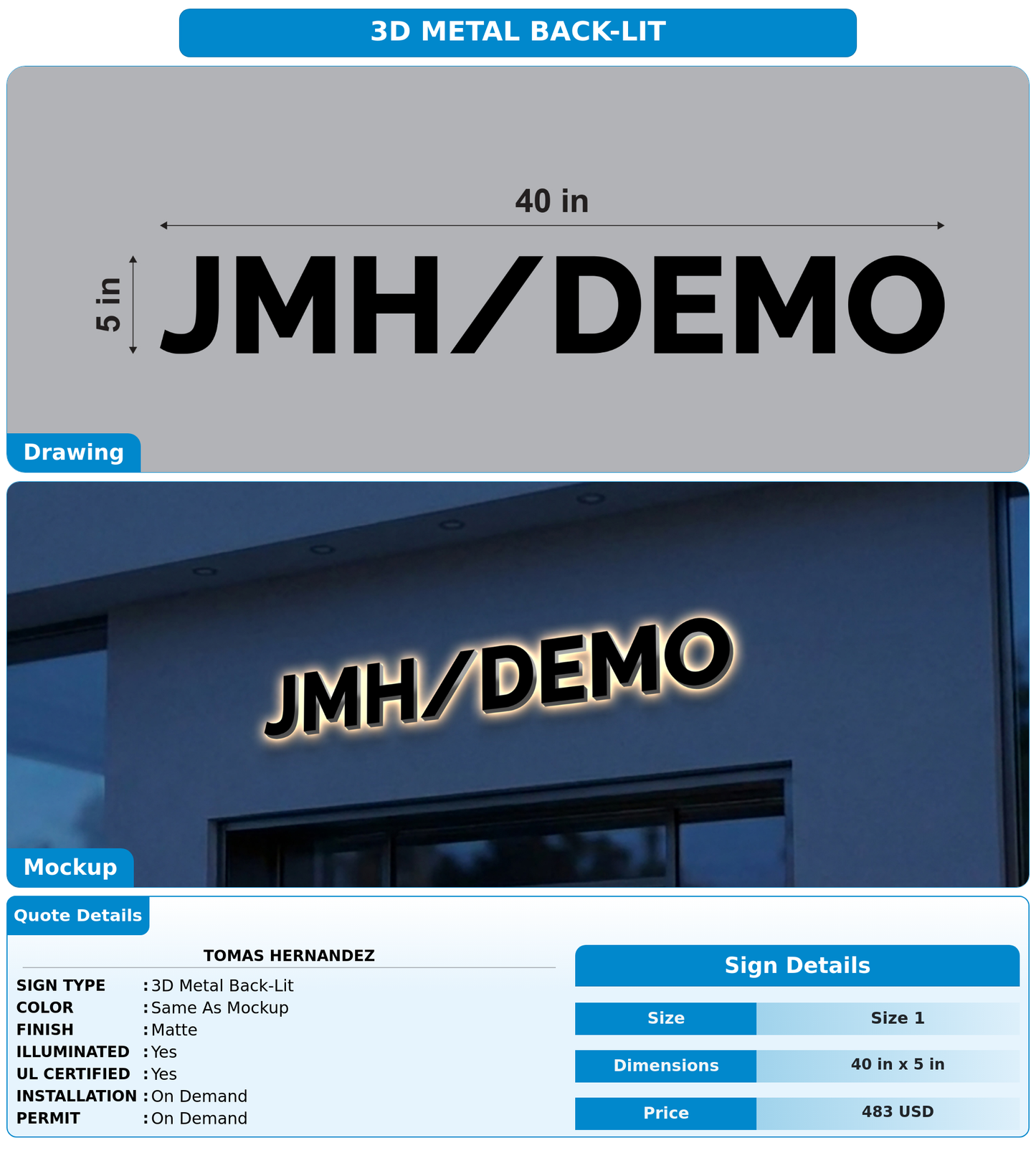 CUSTOM MOCKUP SIGN FOR Tomas Hernandez