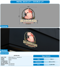 CUSTOM MOCKUP SIGN FOR Justin Hill