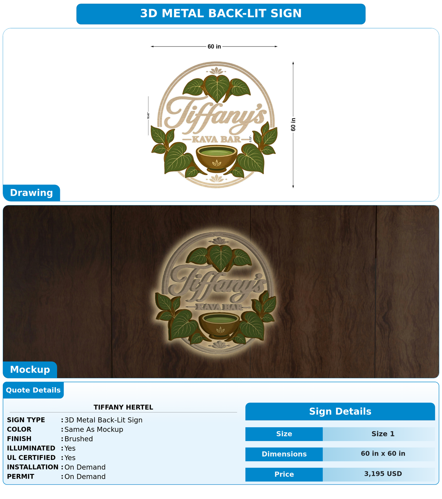 CUSTOM MOCKUP SIGN FOR Tiffany Hertel