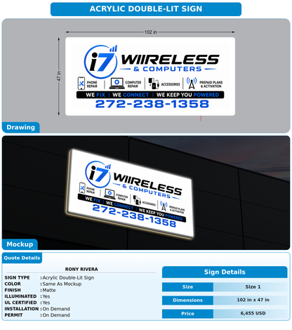 CUSTOM MOCKUP SIGN FOR Rony Rivera
