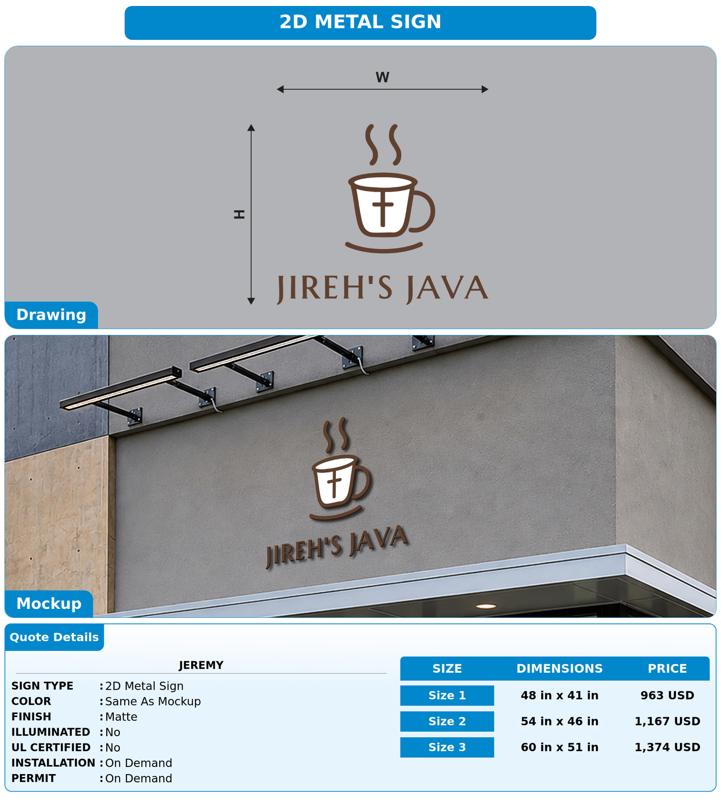 CUSTOM MOCKUP SIGN FOR Jeremy