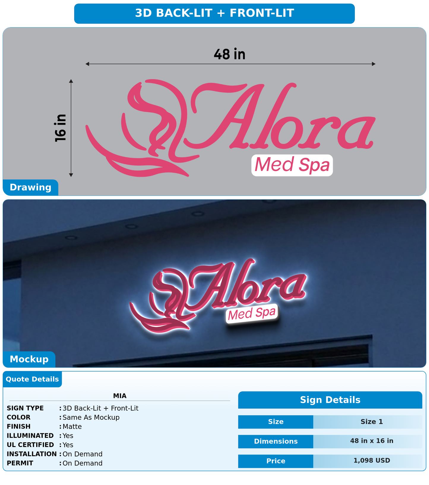 CUSTOM MOCKUP SIGN FOR Mia