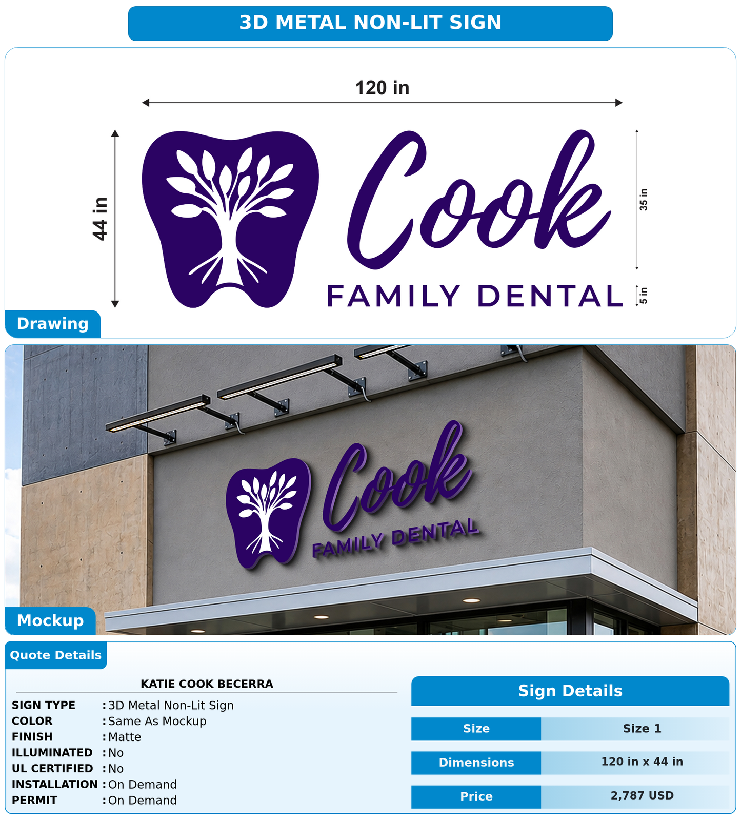CUSTOM MOCKUP SIGN FOR Katie Cook Becerra