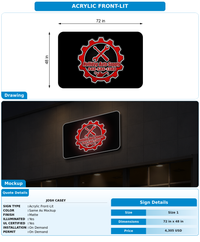 CUSTOM MOCKUP SIGN FOR Josh Casey