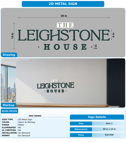 CUSTOM MOCKUP SIGN FOR Eric Rainis