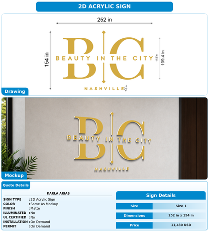 CUSTOM MOCKUP SIGN FOR Karla Arias