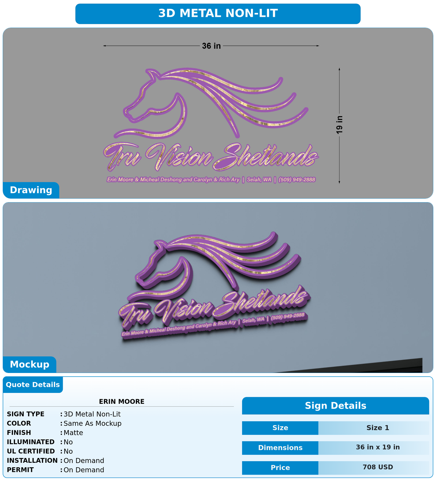 CUSTOM MOCKUP SIGN FOR ERIN MOORE