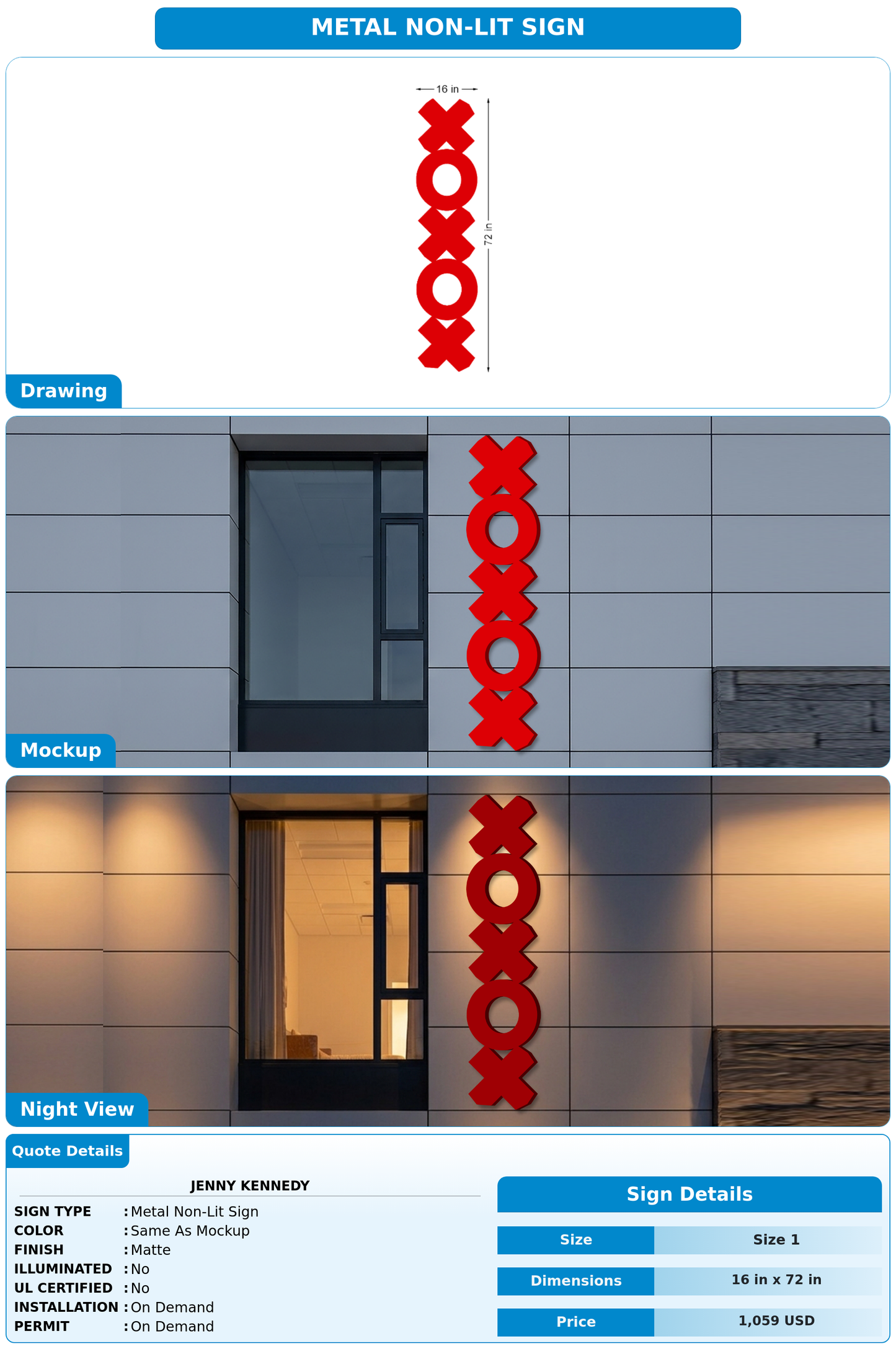 CUSTOM MOCKUP SIGN FOR Jenny Kennedy