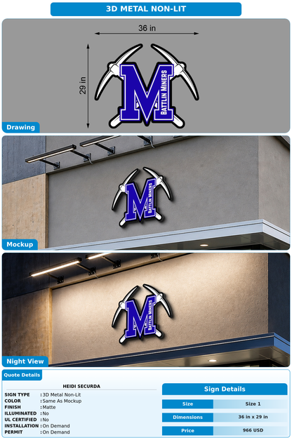 CUSTOM MOCKUP SIGN FOR Heidi Securda