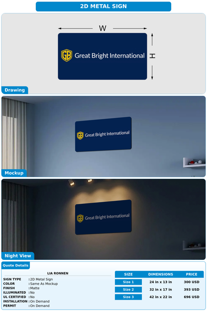 CUSTOM MOCKUP SIGN FOR Lia Ronnen