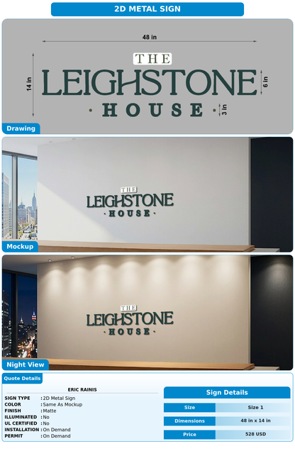 CUSTOM MOCKUP SIGN FOR Eric Rainis