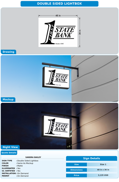 CUSTOM MOCKUP SIGN FOR Sandra Bailey