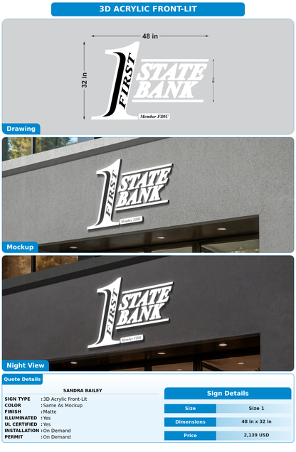 CUSTOM MOCKUP SIGN FOR Sandra Bailey