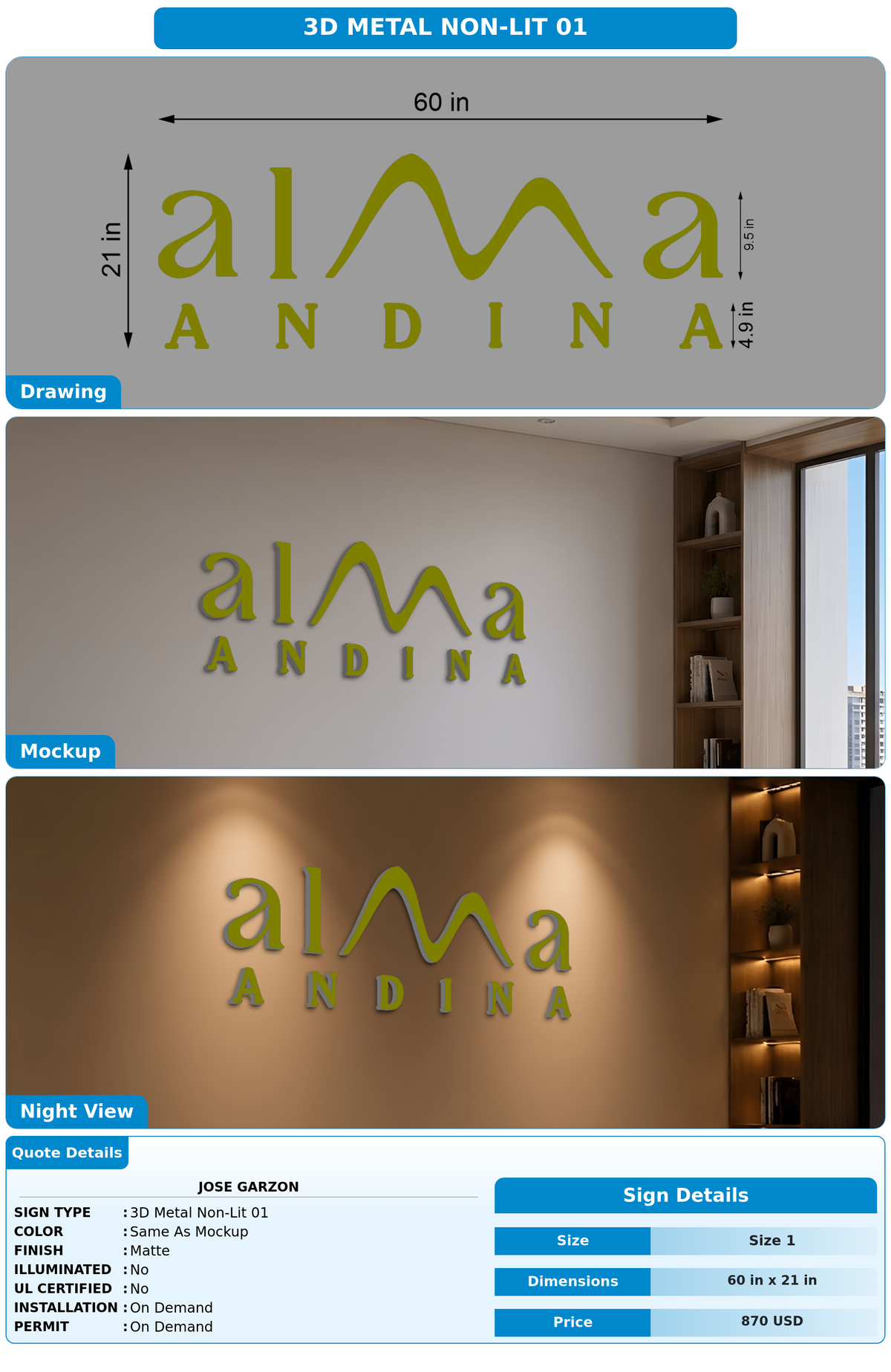 CUSTOM MOCKUP SIGN FOR Jose Garzon