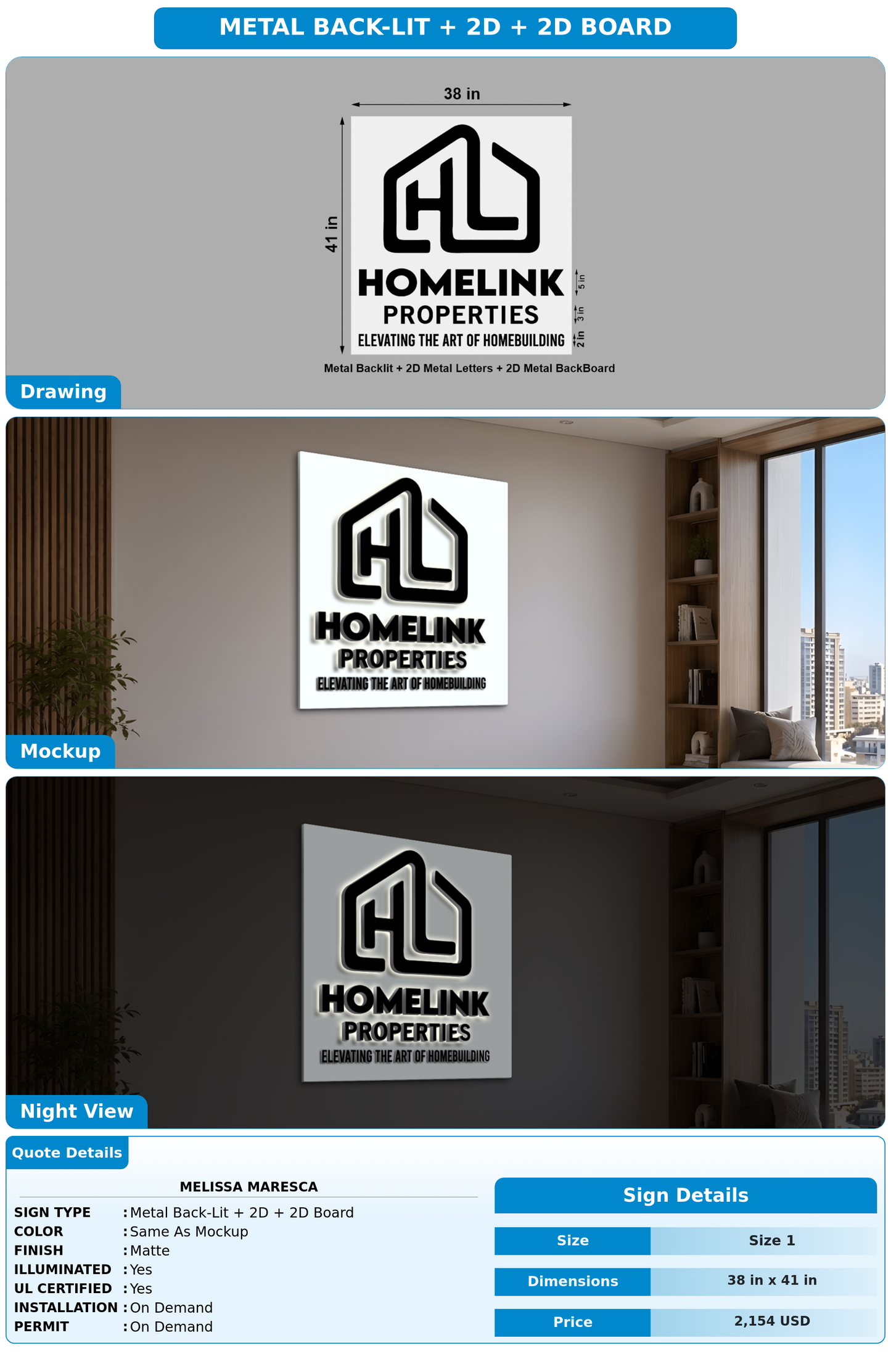 CUSTOM MOCKUP SIGN FOR Melissa Maresca