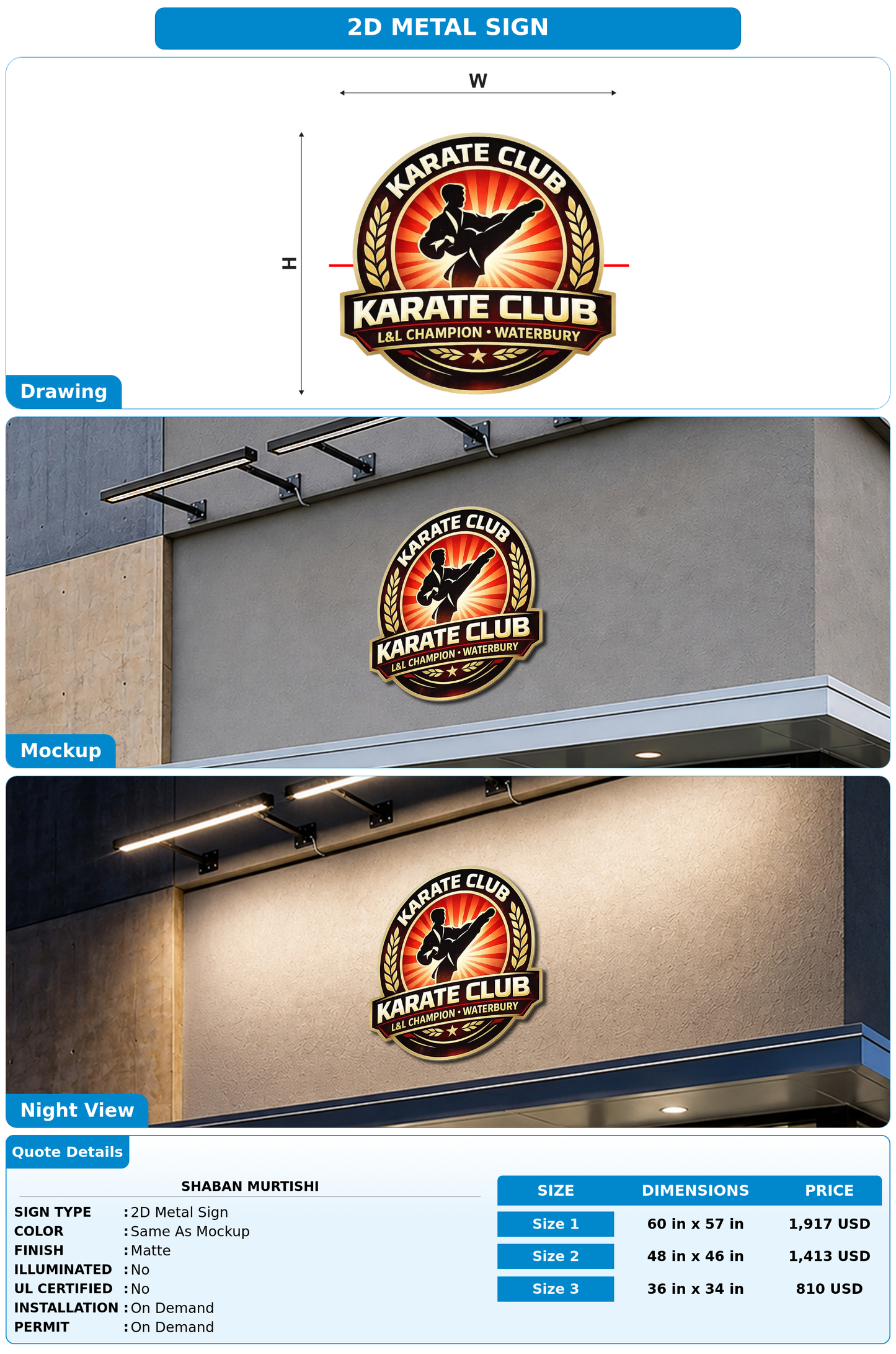 CUSTOM MOCKUP SIGN FOR Shaban Murtishi
