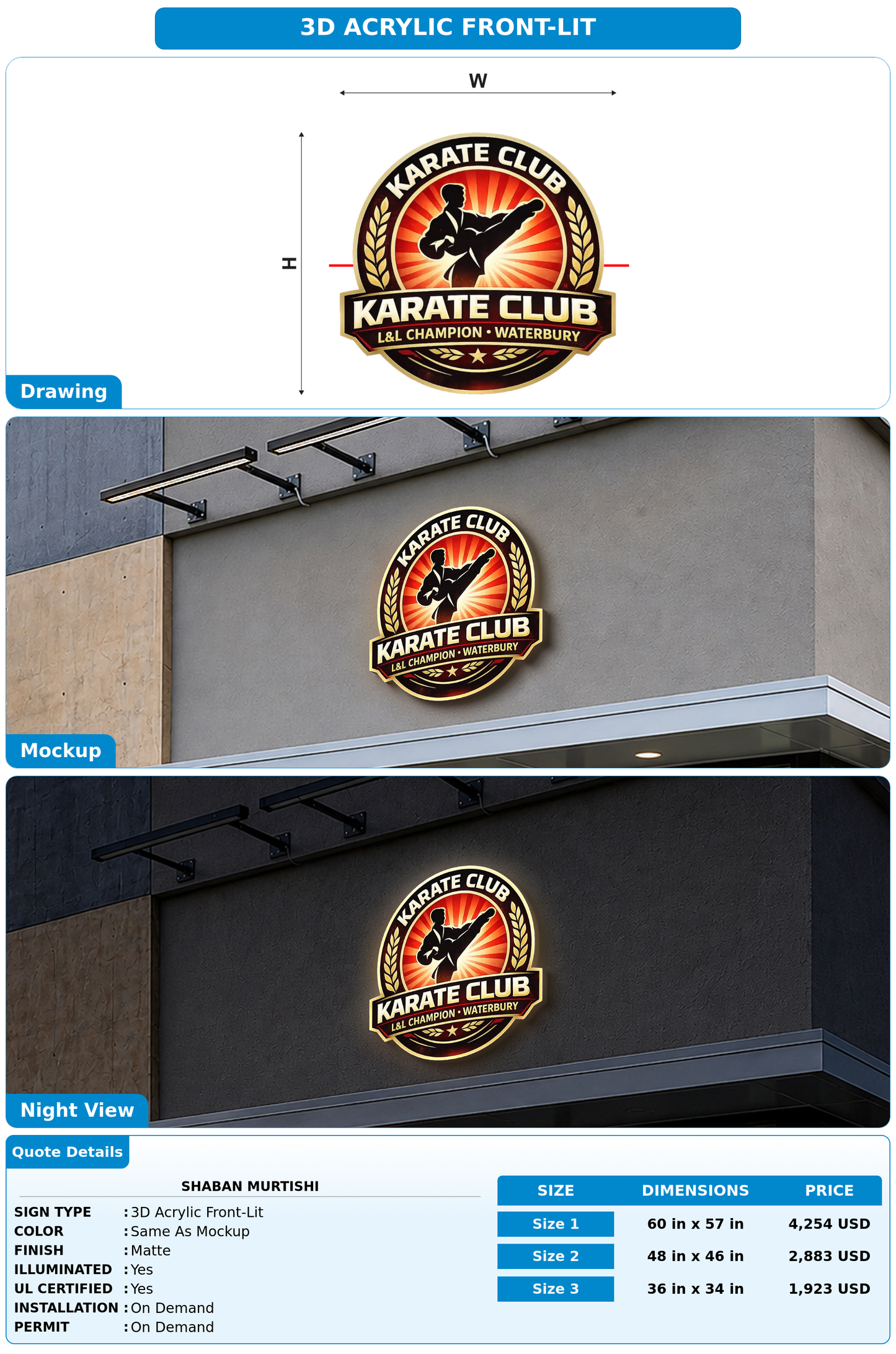 CUSTOM MOCKUP SIGN FOR Shaban Murtishi