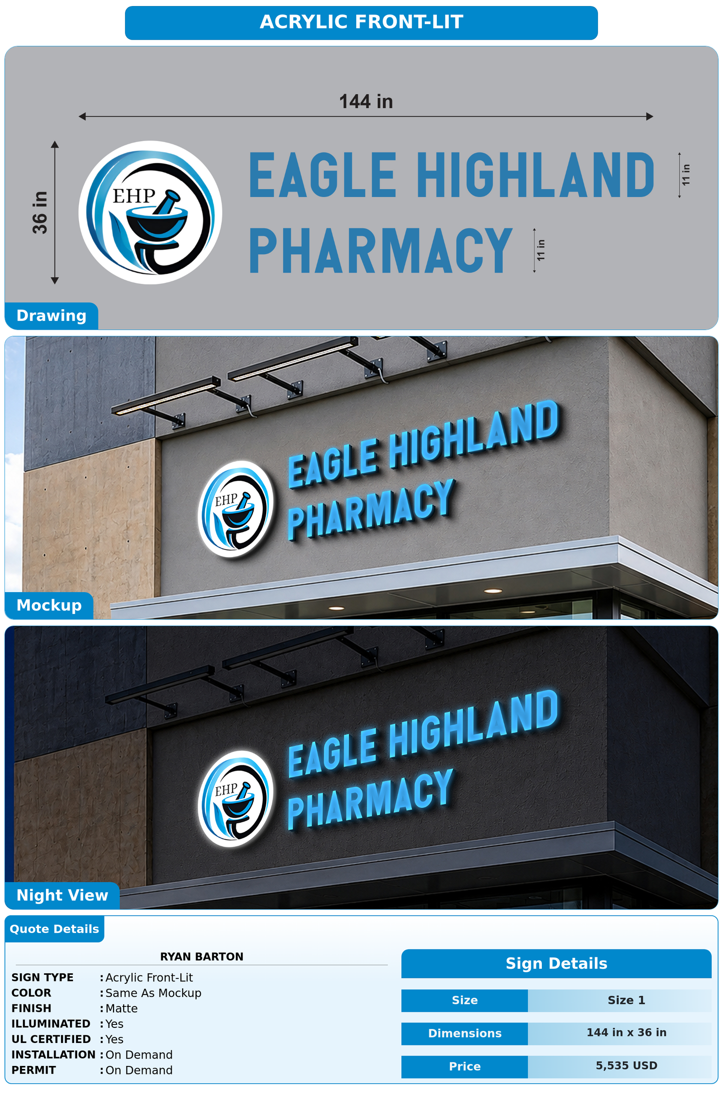 CUSTOM MOCKUP SIGN FOR Ryan Barton