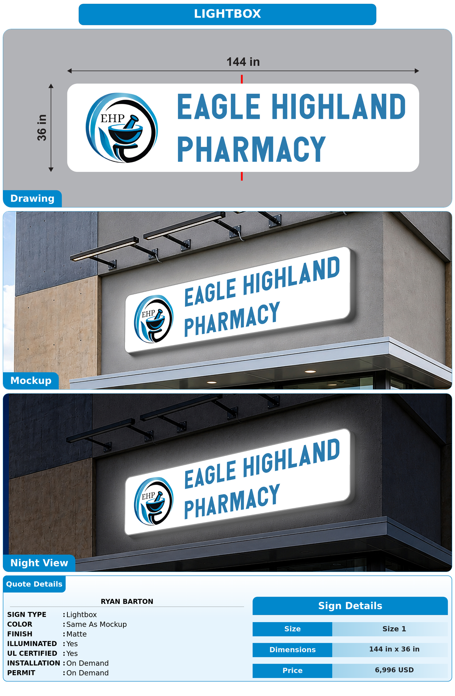 CUSTOM MOCKUP SIGN FOR Ryan Barton