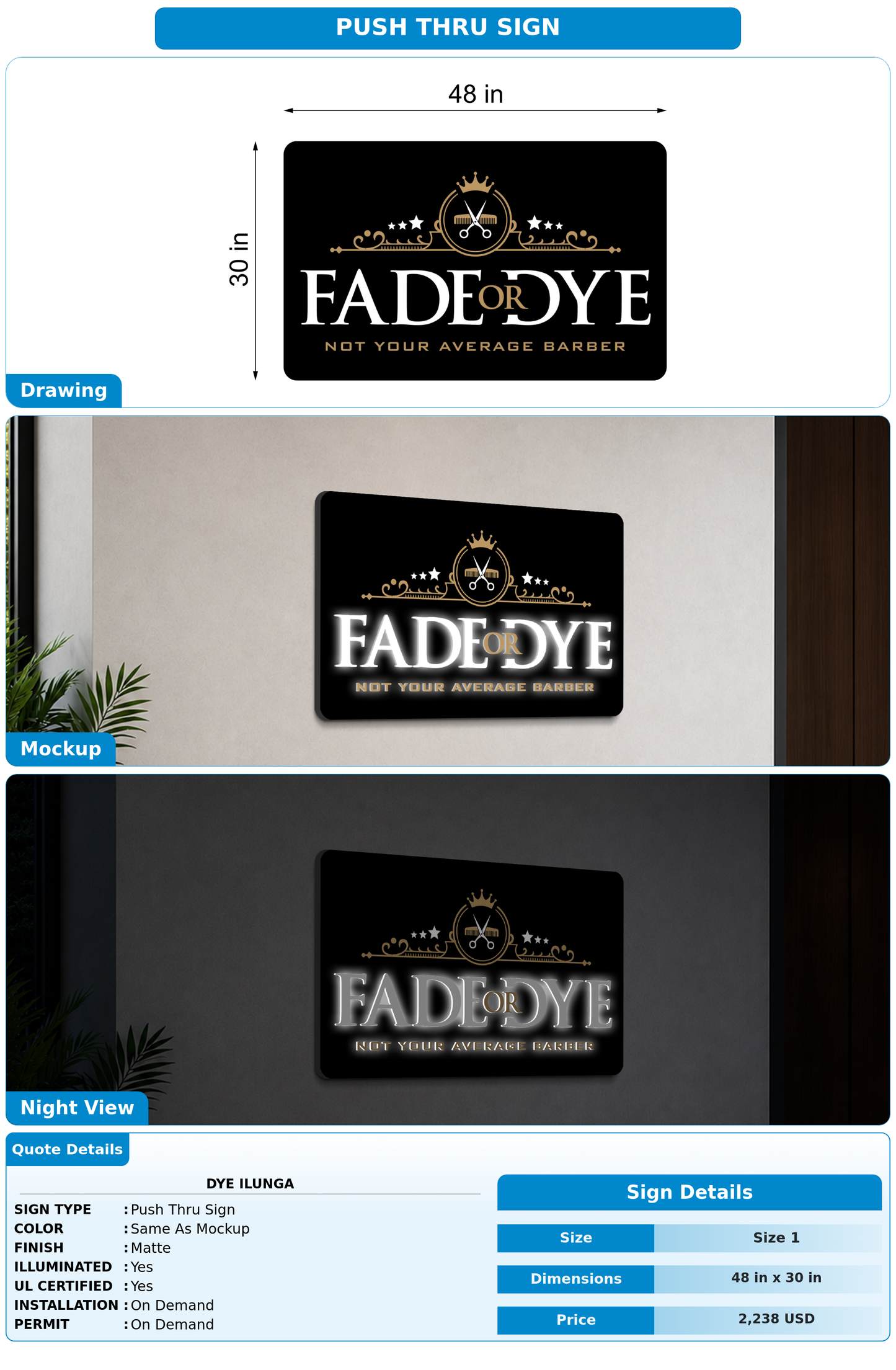 CUSTOM MOCKUP SIGN FOR Dye ilunga