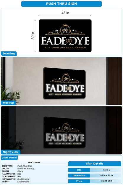 CUSTOM MOCKUP SIGN FOR Dye ilunga