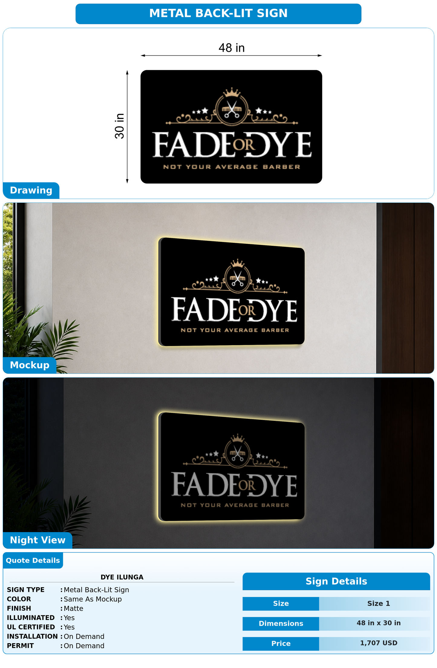 CUSTOM MOCKUP SIGN FOR Dye ilunga