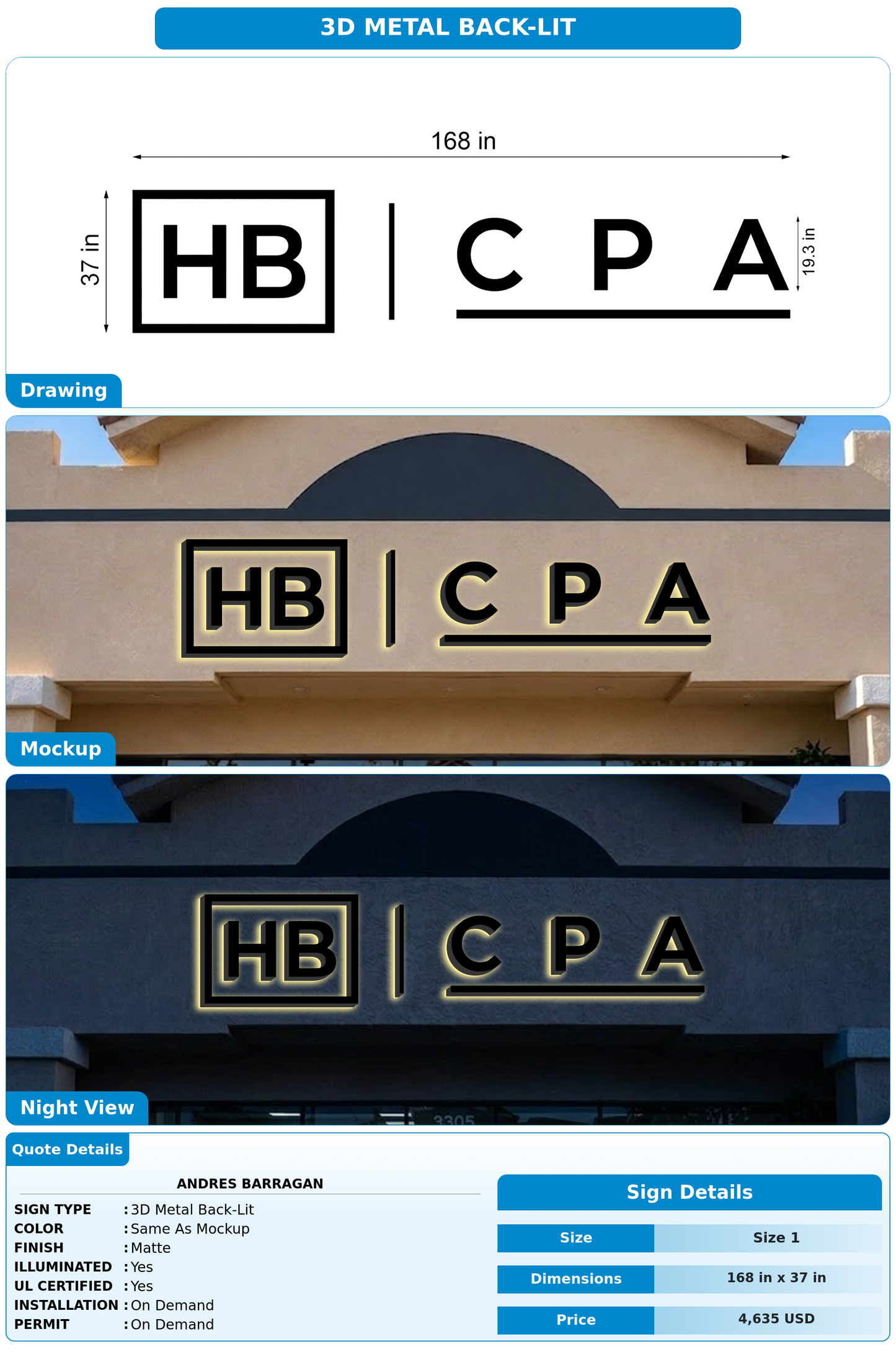 CUSTOM MOCKUP SIGN FOR Andres Barragan