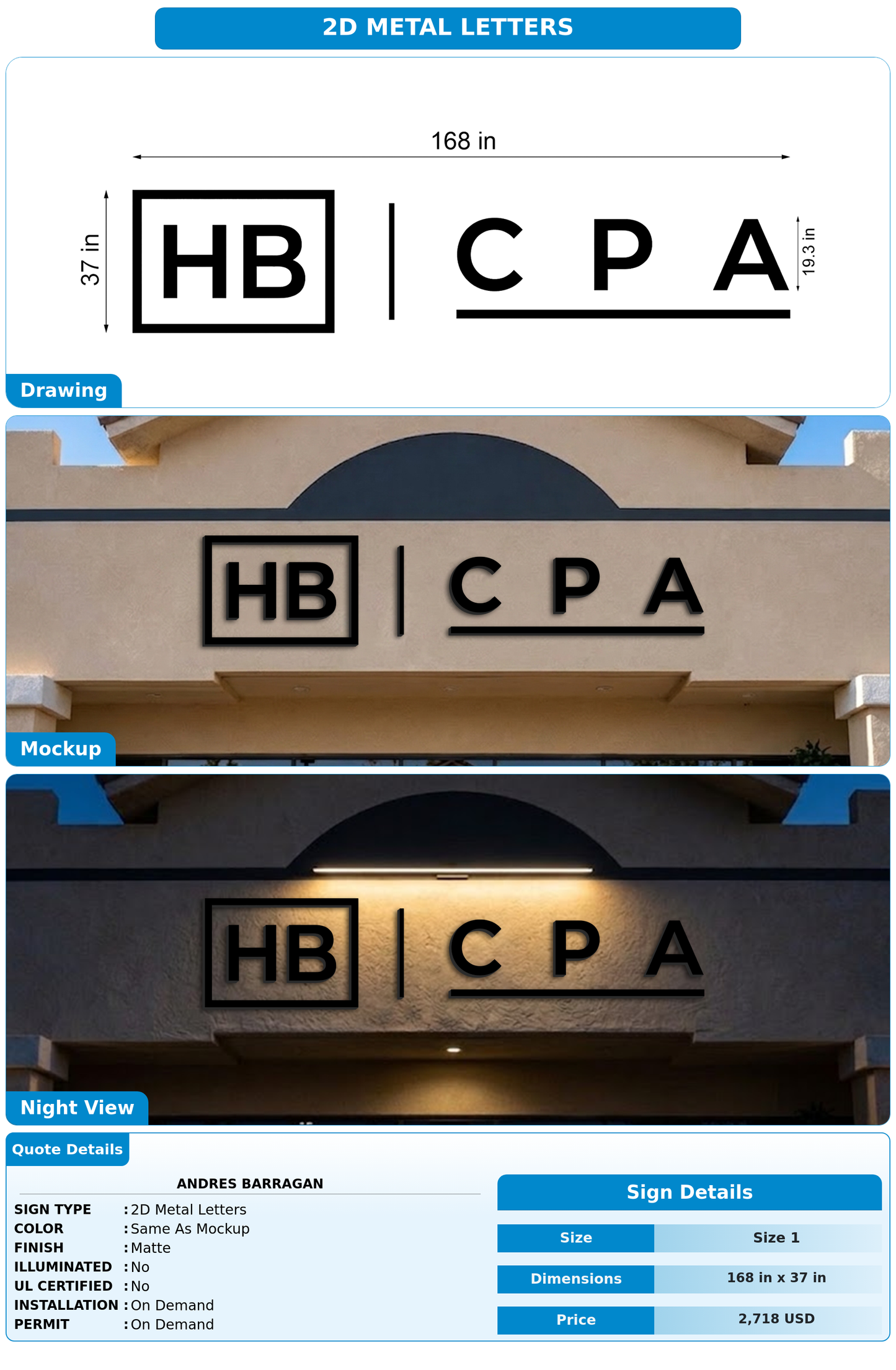 CUSTOM MOCKUP SIGN FOR Andres Barragan