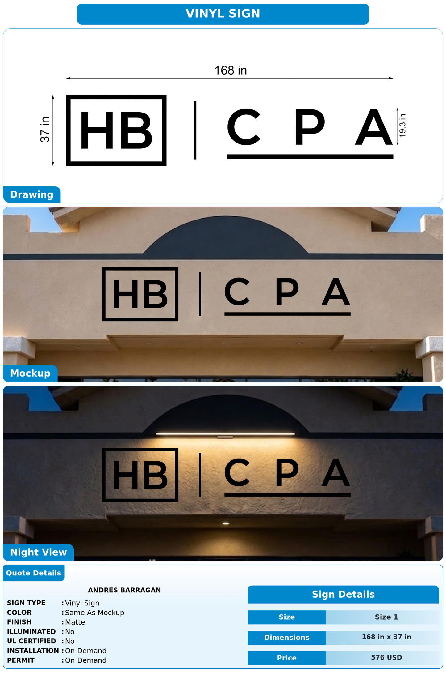 CUSTOM MOCKUP SIGN FOR Andres Barragan
