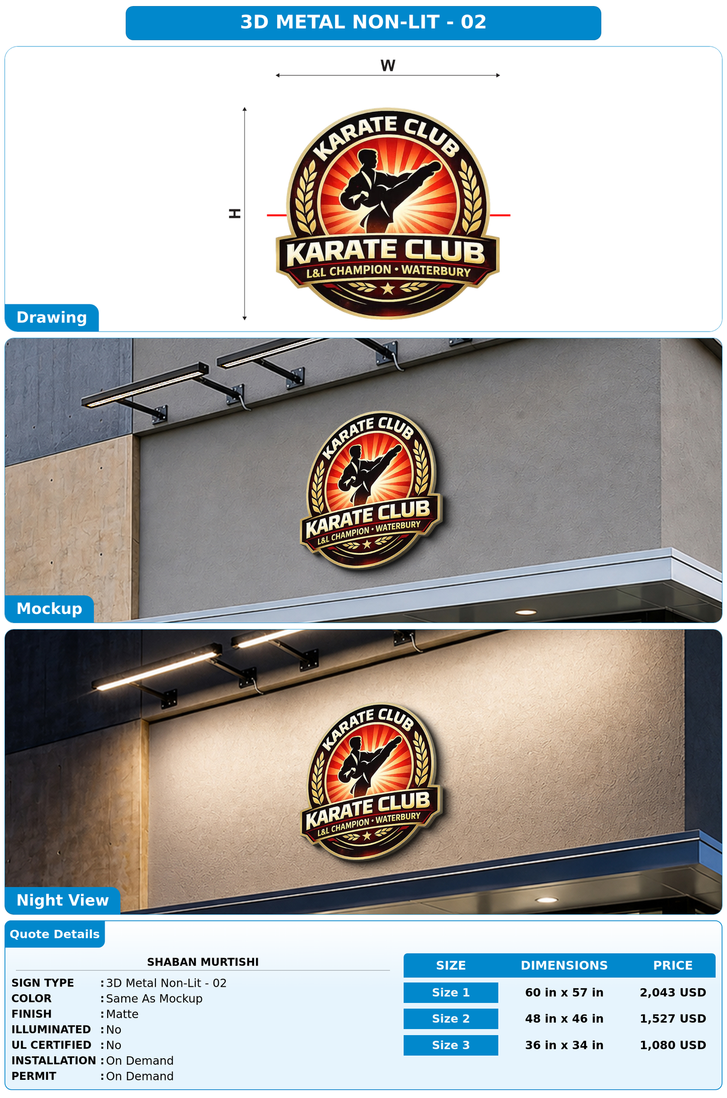 CUSTOM MOCKUP SIGN FOR Shaban Murtishi