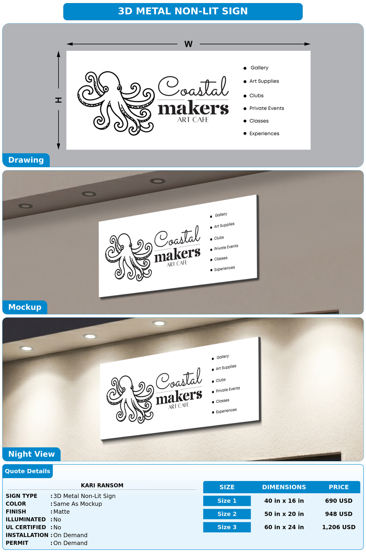 CUSTOM MOCKUP SIGN FOR Kari Ransom