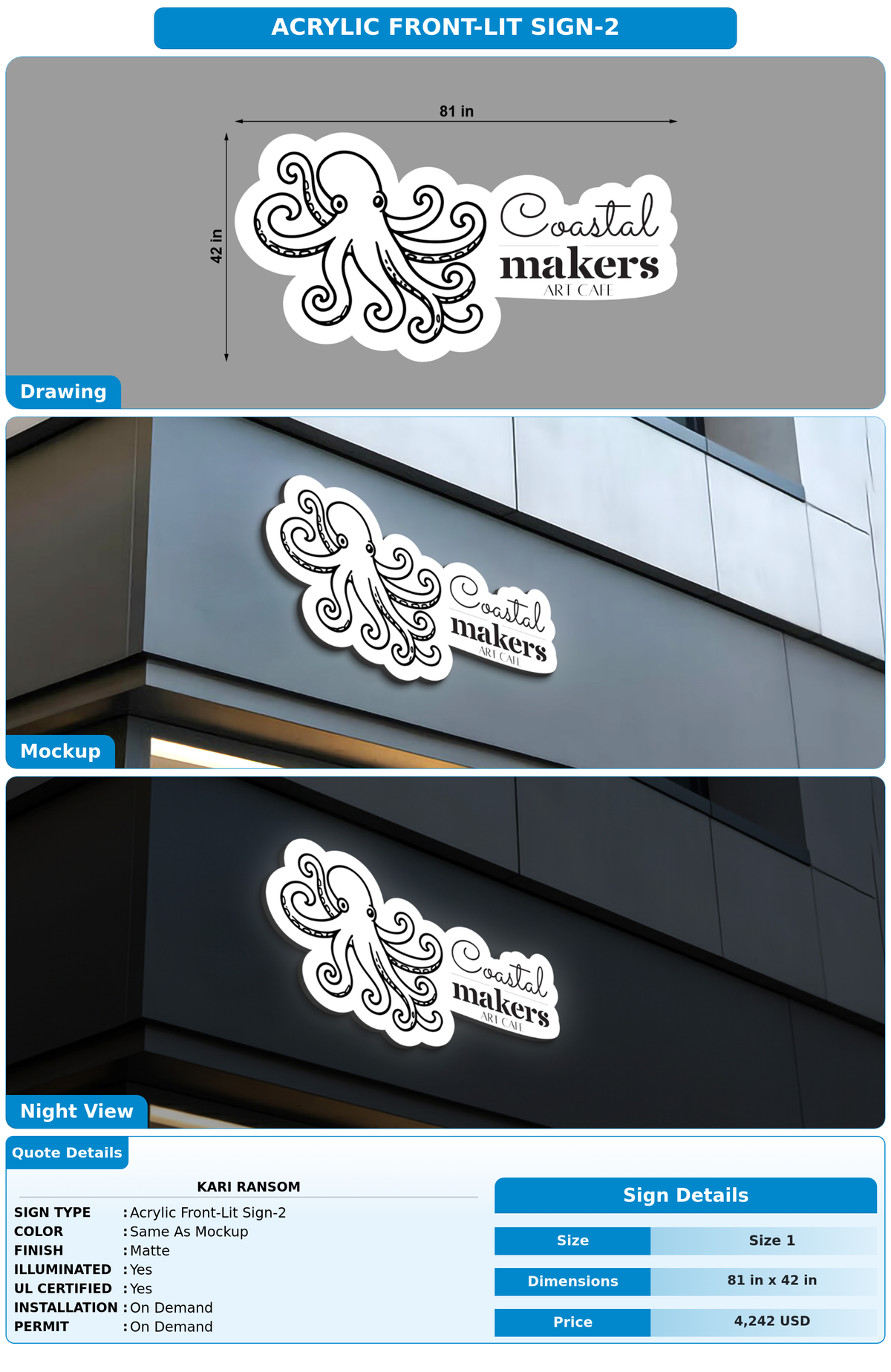 CUSTOM MOCKUP SIGN FOR Kari Ransom