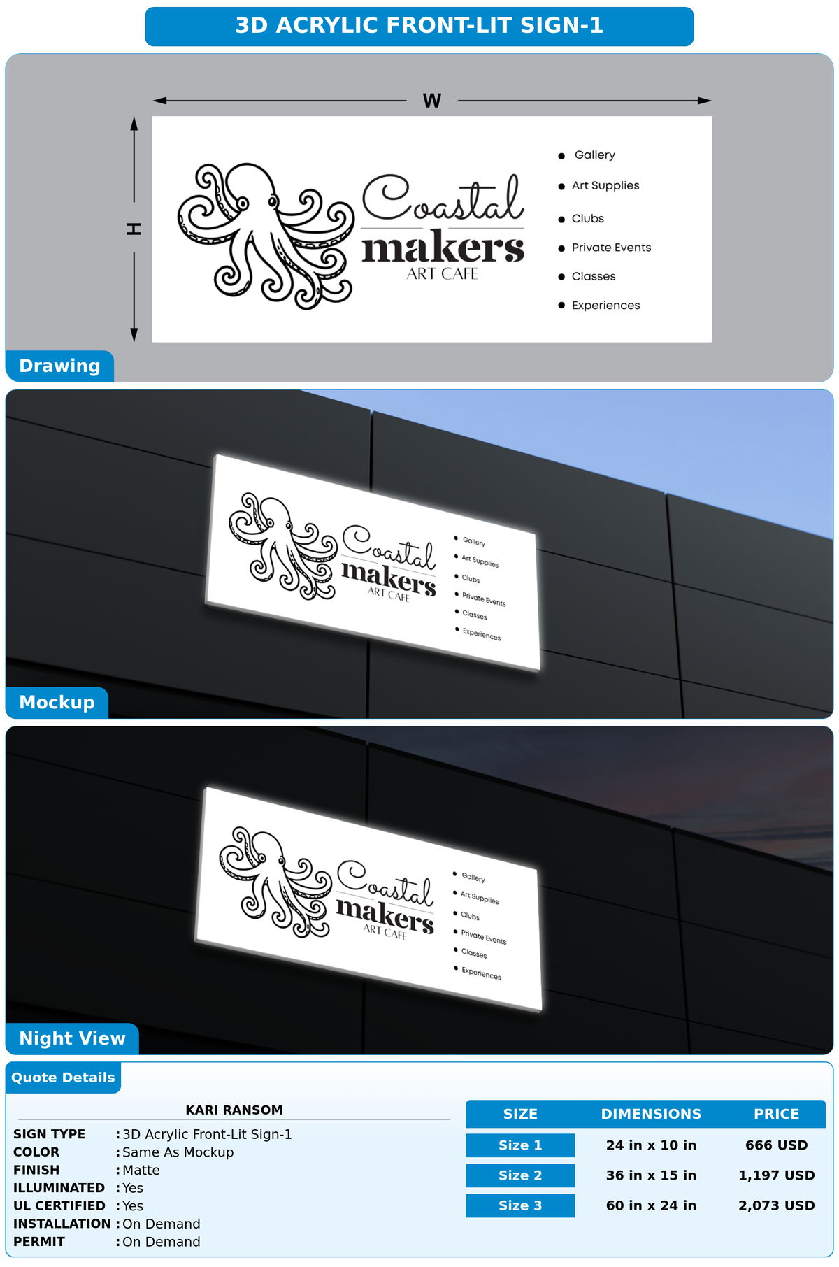 CUSTOM MOCKUP SIGN FOR Kari Ransom