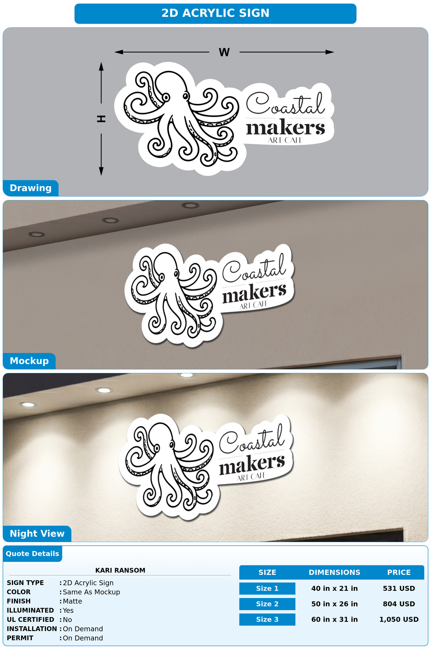 CUSTOM MOCKUP SIGN FOR Kari Ransom