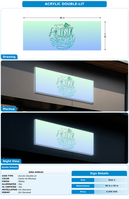 CUSTOM MOCKUP SIGN FOR Gina Sowles