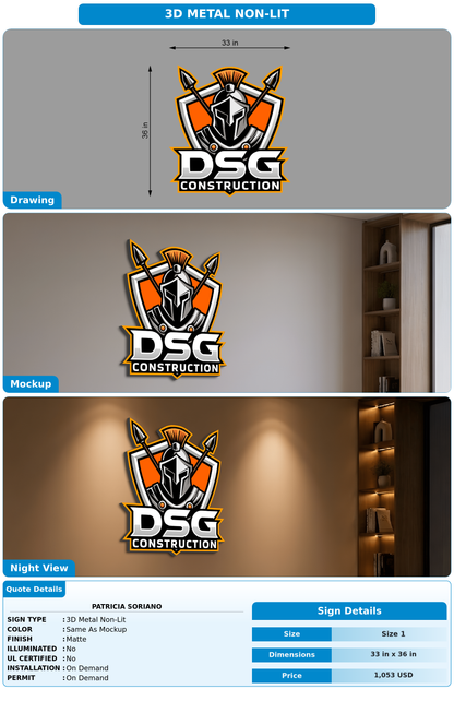 CUSTOM MOCKUP SIGN FOR Patricia Soriano