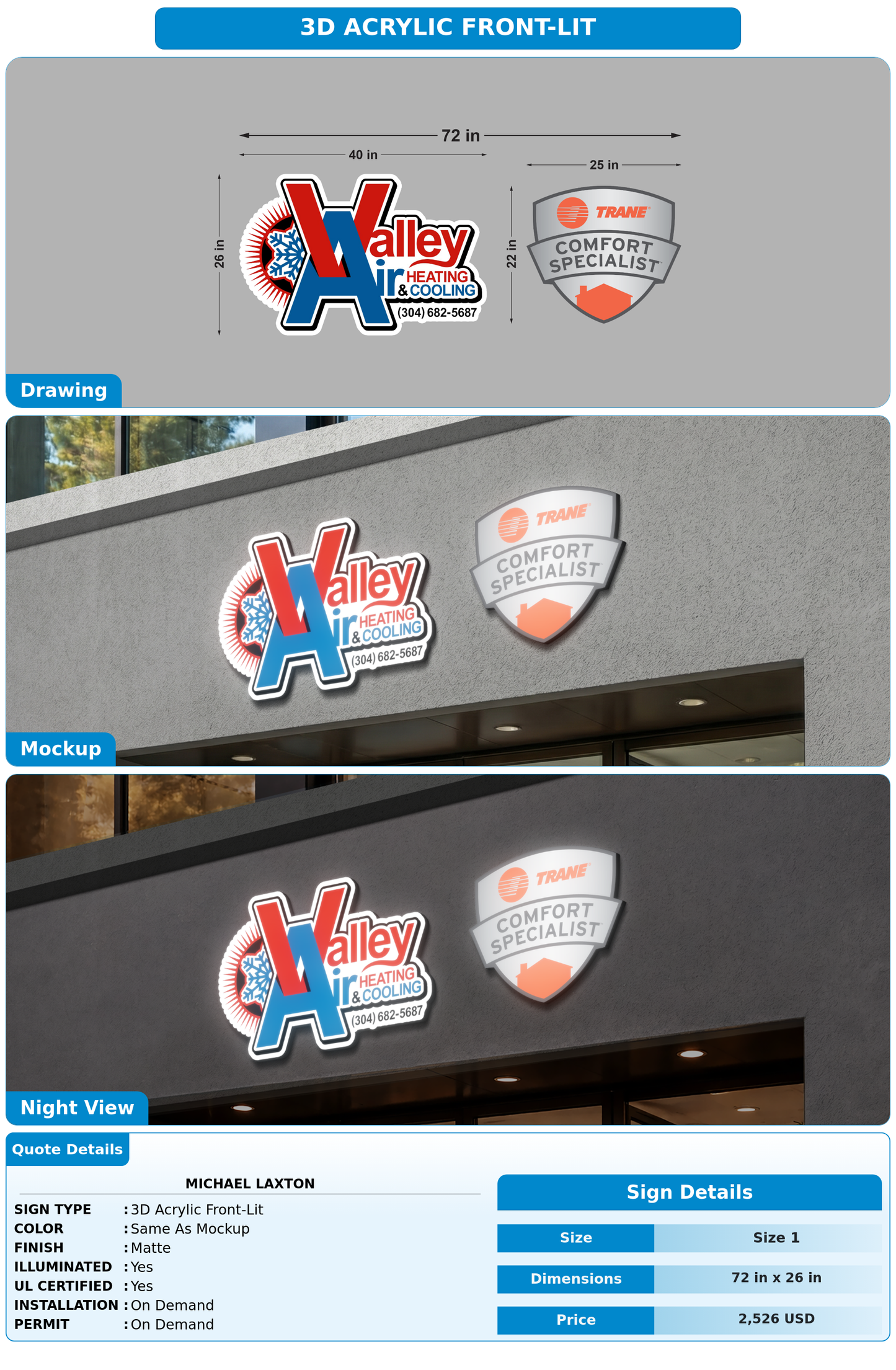 CUSTOM MOCKUP SIGN FOR Michael Laxton