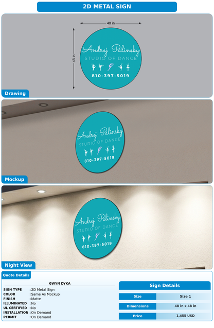 CUSTOM MOCKUP SIGN FOR Gwyn Dyka
