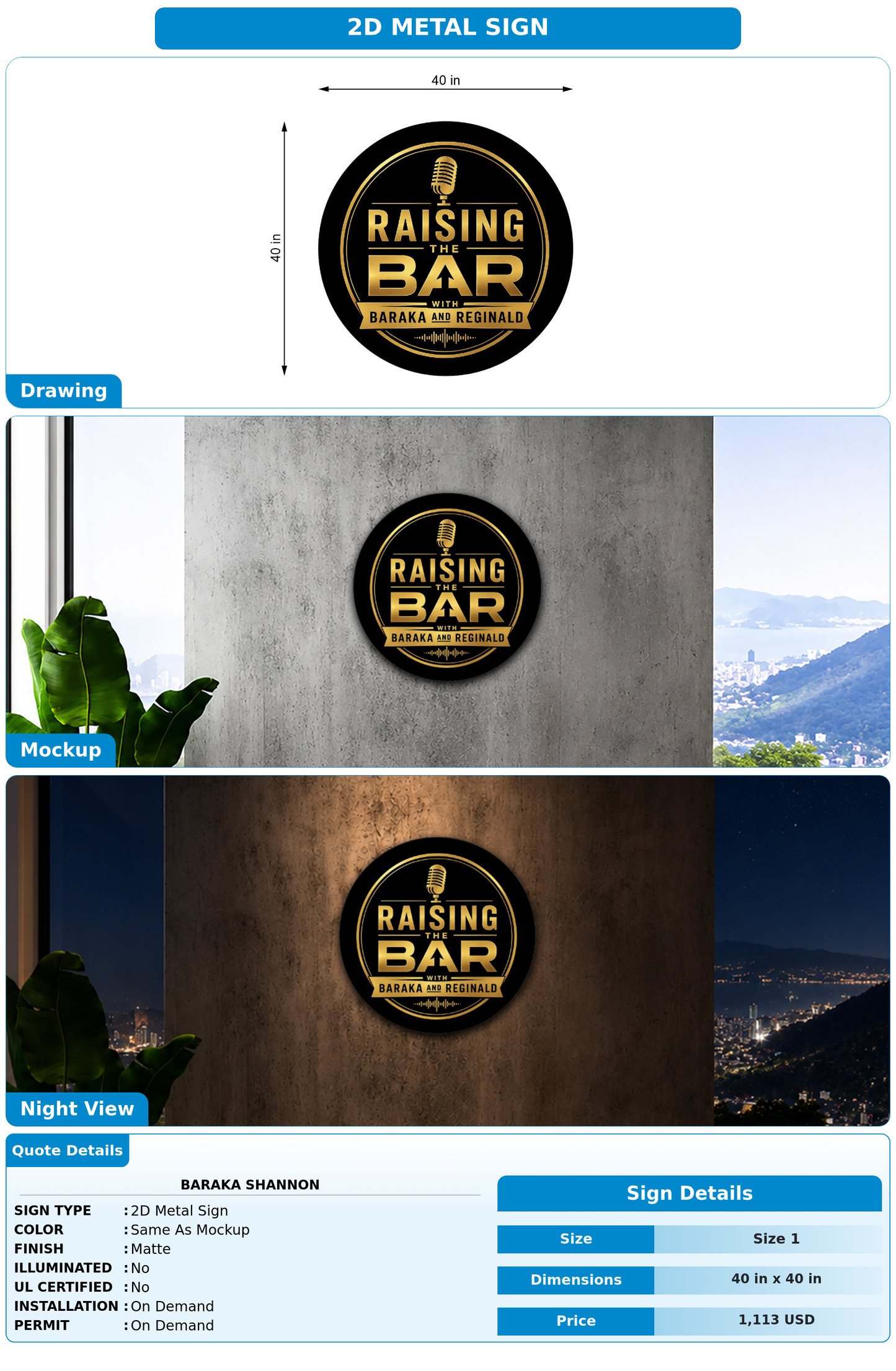 CUSTOM MOCKUP SIGN FOR Baraka Shannon