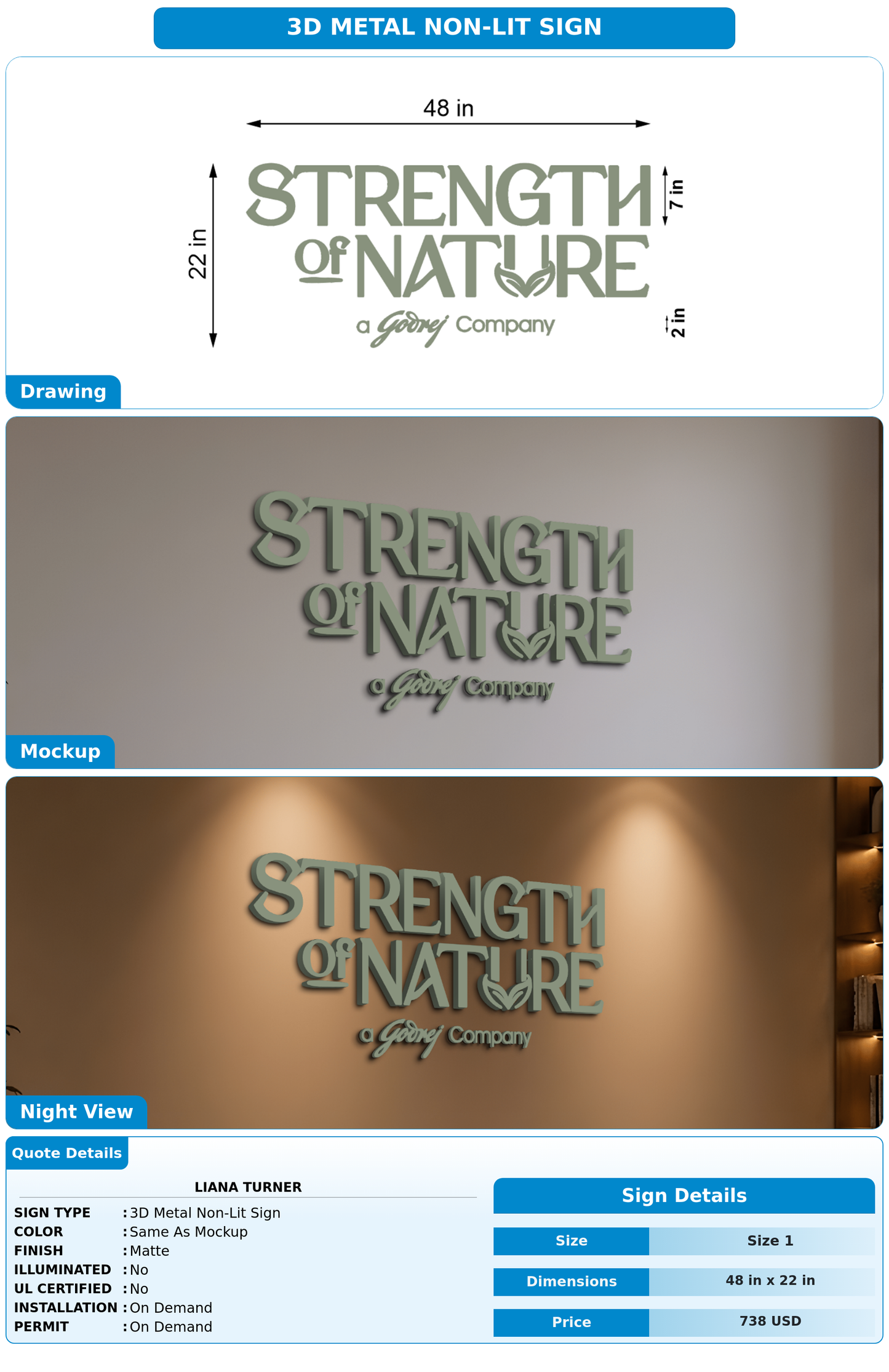 CUSTOM MOCKUP SIGN FOR Liana Turner